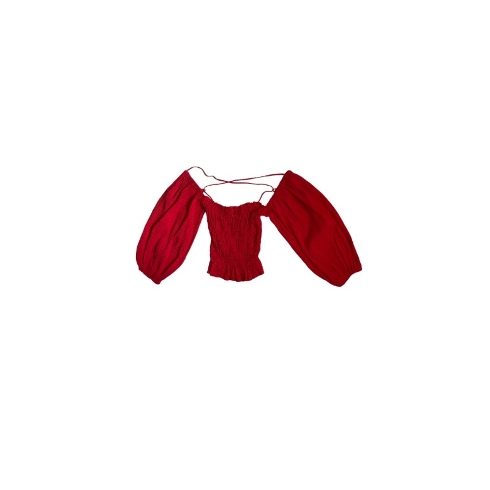 Urban Outfitters Red Off Shoulder Peasant Top - Women’s Size Small